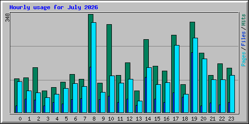 Hourly usage for July 2026